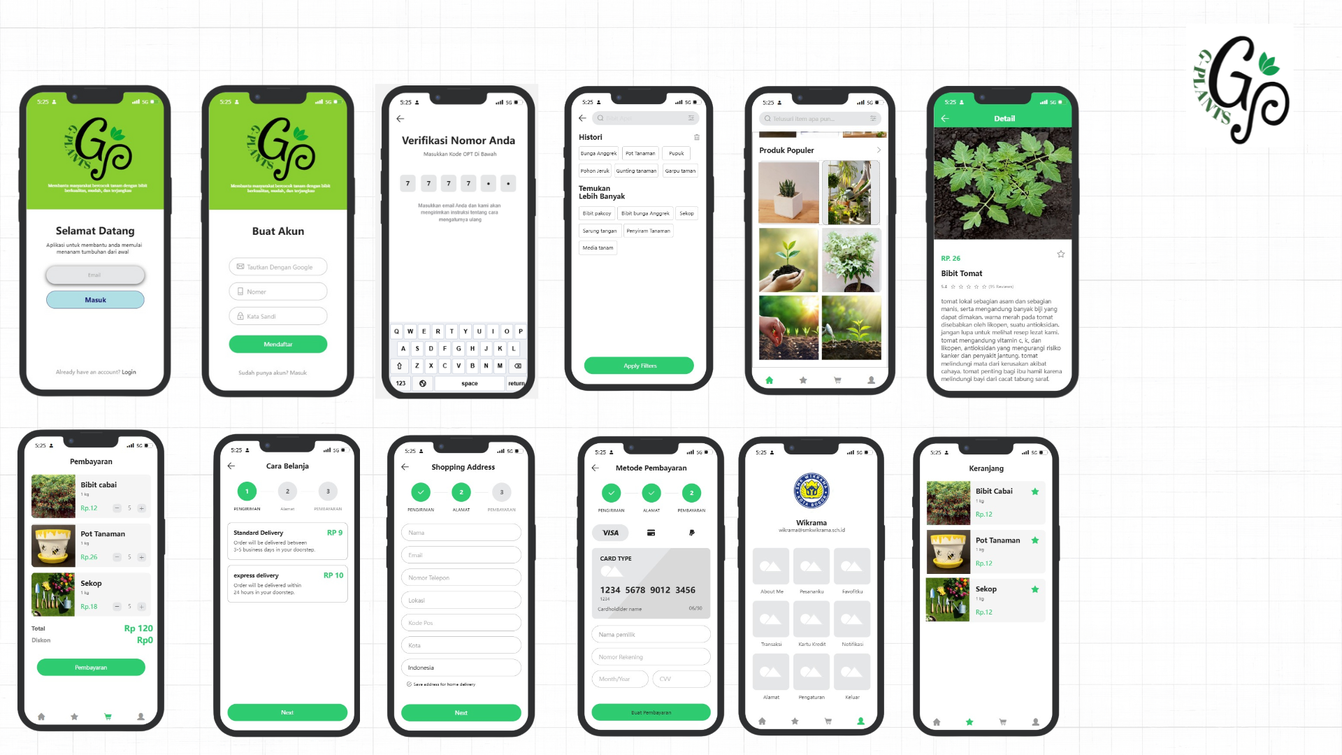 UI/UX Startup GREEN PLANTS